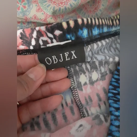 Objex Women's Maxi Skirt Multicolor Sycadelic Print Size XL - Picture 5 of 7
